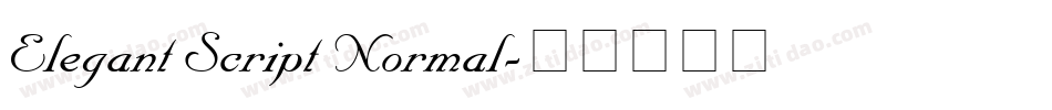 Elegant Script Normal字体转换